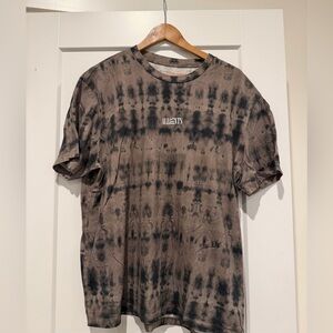 All Saints Brown and Black Tie-Dye T-Shirt size Large